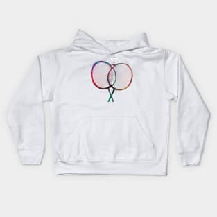 Badminton sport art #badminton Kids Hoodie